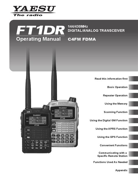 Yaesu Ft1dr Operating Manual Pdf Radio Electronic Engineering