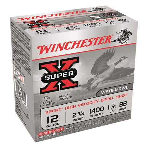winchester super x xpert high velocity steel 12 gauge 2 3 4 shot shells 1 1 8 oz 250