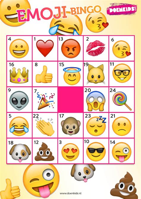 Emoticon Bingo Artofit