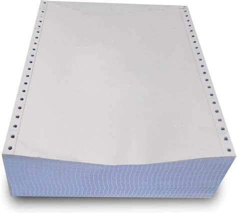 Firstzi Blank 95x11 Inches Continuous Feed Computer Paper Fanfold For