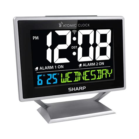 Buy Sharp Atomic Desktop Clock with Color Display, Atomic Accuracy