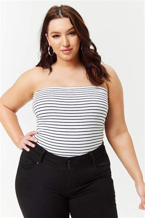 Forever 21 Plus Size Striped Tube Top Tube Top Outfit Plus Size