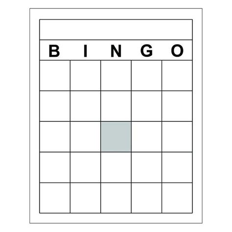 Printable Bingo Card Blank