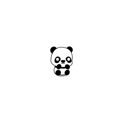 Premium Vector Cute Baby Panda Cartoon Icon Riset