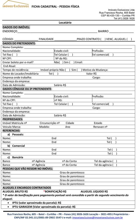 Modelo De Ficha Cadastral Word Images And Photos Finder Images And