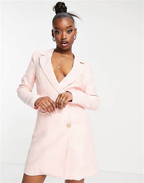 Unique21 Blazer Dress In Light Pink Asos