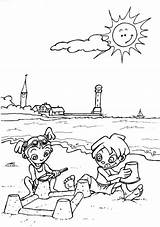 Beach Coloring Pages Printable Kids Para sketch template