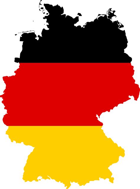 Germany is located in central europe. File:Flag map of Germany.svg - Wikimedia Commons