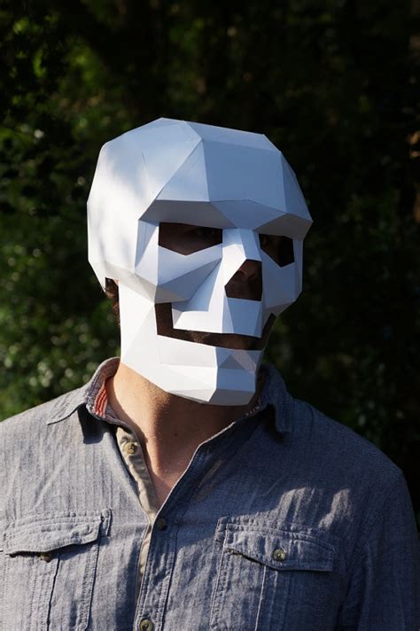 Polygon Paper Skull Mask Boing Boing
