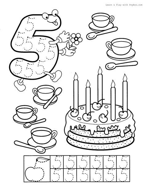Number 5 Preschool Printables Free Worksheets And Coloring Pages F