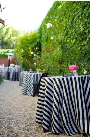 Via Brooklynbride Black And White Stripped Table Cloths Love Love Kate Spade Theme Kate
