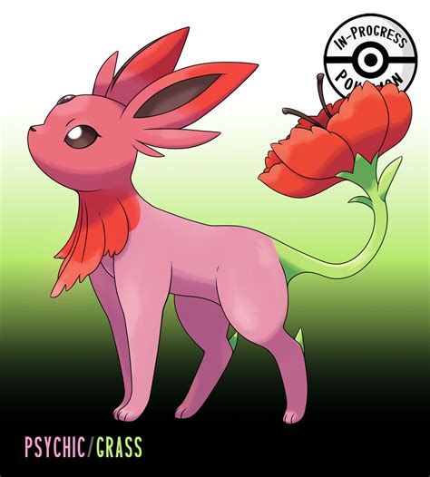 Dual Type Eeveelutions Poppeon Psychicgrass By Inprogresspokemon