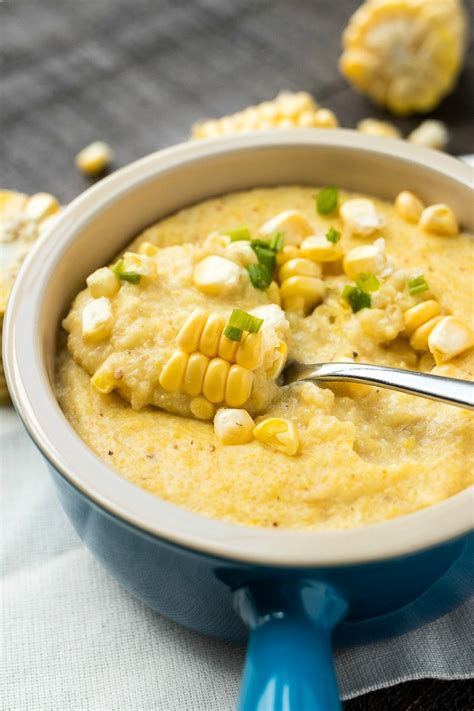 Maize (corn) is a major crop in the us and the southern states in particular use cornmeal (which is the product of ground, dried maize) to make a wide variety of dishes, including cornbread. Goat Cheese & Sweet Corn Grits - CPA: Certified Pastry ...