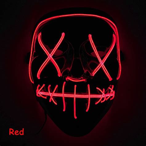 Scary Halloween Mask Led Light Up Mask For Festival Cosplay Halloween