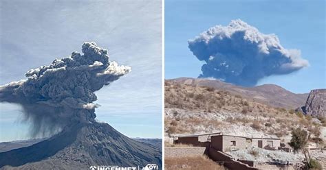 Volcan Ubinas Erupcion Así Fue La Explosión Captada En Video Por