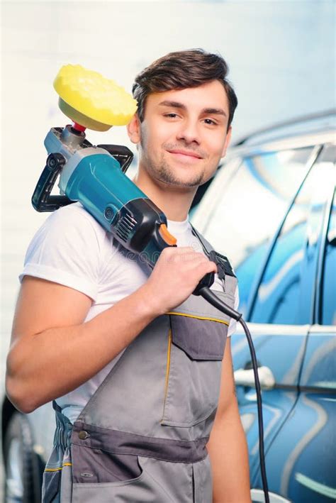 Car Mechanic At The Service Station Stock Image Image Of Maintain