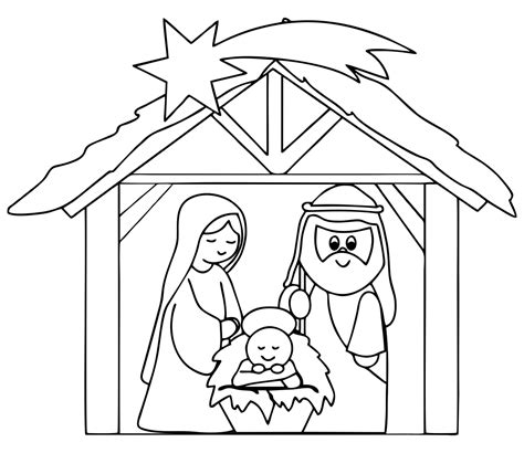 15 Best Printable Christmas Nativity Coloring Pages