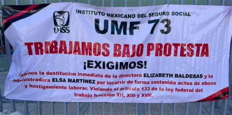 Protesta de personal médico en la UMF 73 del IMSS en Saltillo exigen