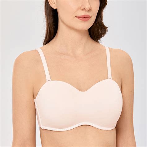 Women S Seamless Strapless Bra Underwire Bandeau Minimizer For Large