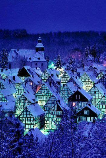 Blue Winter Freudenberg North Rhine Westphalia Germany By Helmut