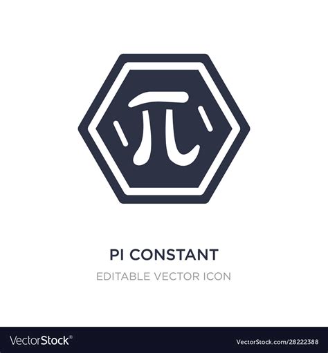 Pi Constant Icon On White Background Simple Vector Image