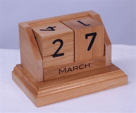 Perpetual Desk Calendar In Cherry 6 Steps With Pictures Instructables