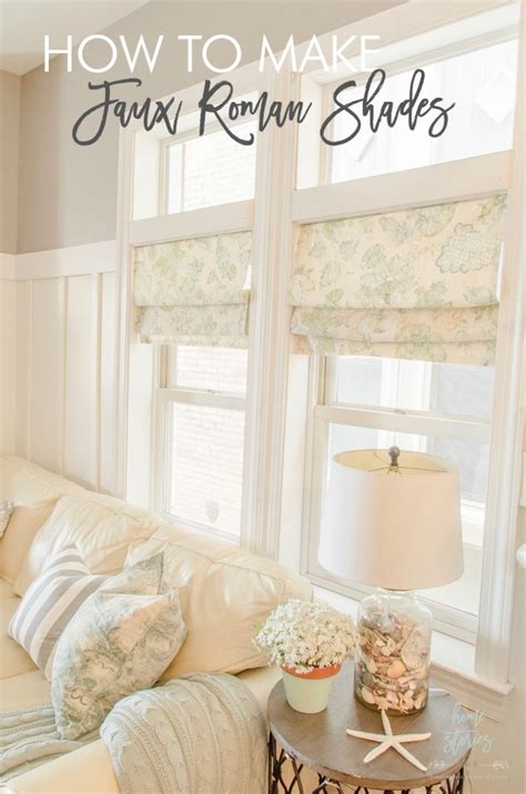 Start by measuring your window and determining how wide and how long you want your finished shade to be. How to Make Faux Roman Shades