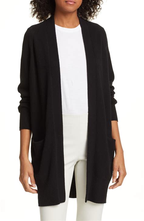 Vince Cashmere Cardigan In Black Lyst