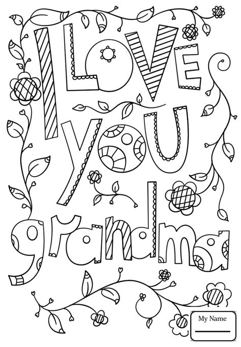 Grandma, mothers, mother, happy, card, coloring, gift, clip, clipart, pages, pinterest, grandmother, best. I Love Grandma Coloring Pages Free in 2020 | Heart ...