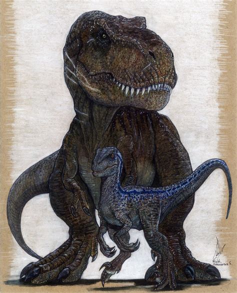 Illustrationsforinstance “ Blue And Rexy Jurassic Word Original