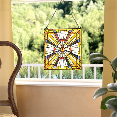 Astoria Grand Stained Glass Pharaohs Jeweled Window Panel And Reviews