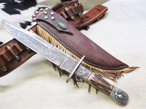 Stag Bowie Knife / Hunting Knife, Gamblers Knife, SASS Cowboy Action Knife | Bowie knife, Bowie 