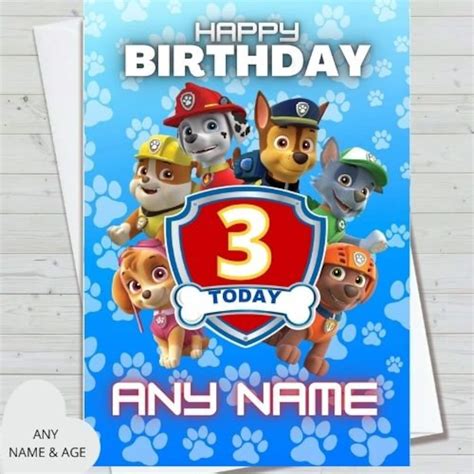 Paw Patrol Printable Birthday Card Printbirthday Cards