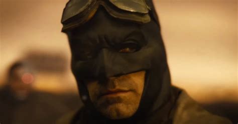 Batman is wearing the coat he wore. Zack Snyder Reveals Ben Affleck's Batman Backstory