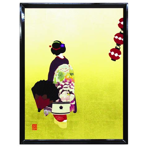 Large Framed Japanese Black Gilded Oshie Decorative Art For Sale At 1stdibs Oshie Art