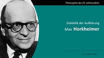 Max Horkheimer - Dialektik der Aufklärung - YouTube