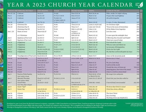 Liturgical Calendar 2023 Year A Get Calendar 2023 Update