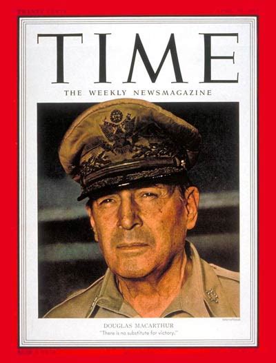 Time Magazine Cover General Macarthur Apr 30 1951 Douglas