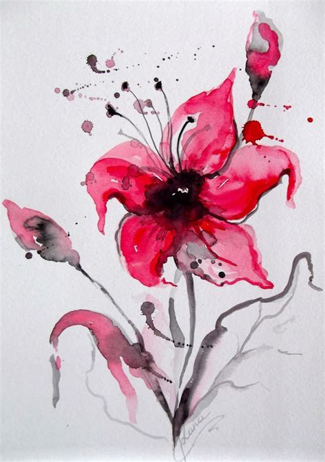 20 Easy Abstract Painting Ideas Watercolor Flowers Paintings