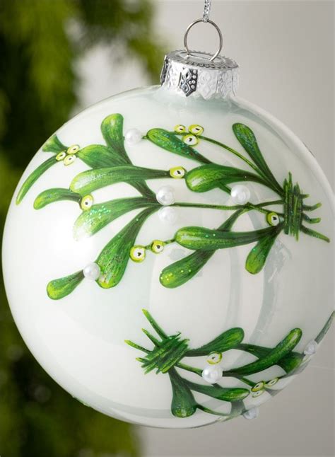Wholesale Mistletoe Ball Ornament Ornaments Multicolor Glass