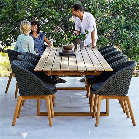 No matter the weather, your dining chairs will maintain their structural integrity for years to come. Peacock Woven Garden Dining Chair, Cane-line Luxury ...