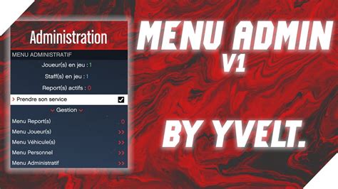 Menu Admin Fivem Rework Yvelt0001 03ms Youtube