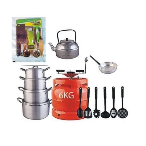 Jumia Bundles Economy Kitchen Bundle 6kg Gas Cylinder 4 Pots 1
