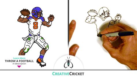 How To Draw A Football Player Quarterback Easy Step By Step Art
