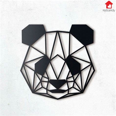 Panda Con Figuras Geometricas Mosaicos