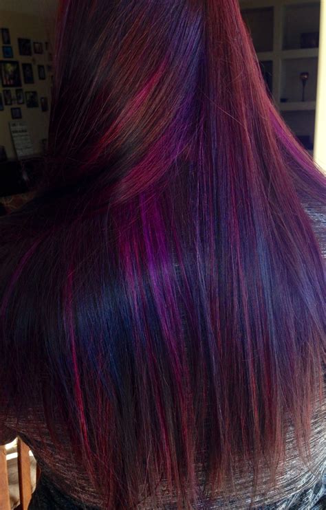 √ Purple Red Color Hair