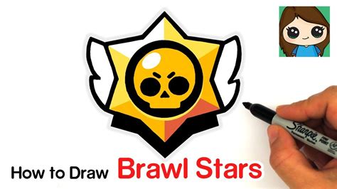How To Draw The Brawl Stars Logo Youtube Logo Sketches Cute