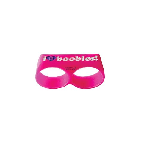 I Love Boobies Two Finger Ring Pink Official Keep A Breast Foundation
