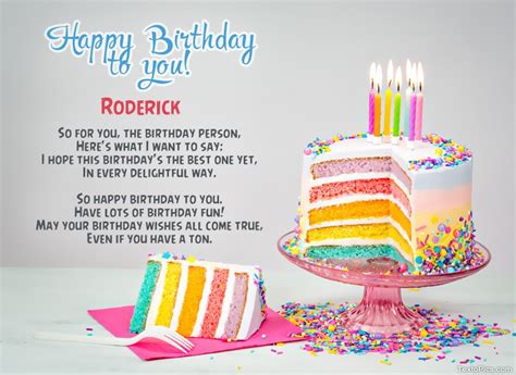 30 Happy Birthday Roderick Images Wishes Cakes Cards Full Birthday