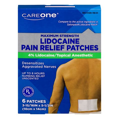 Save On Careone Lidocaine Pain Relief Patches Maximum Strength Order